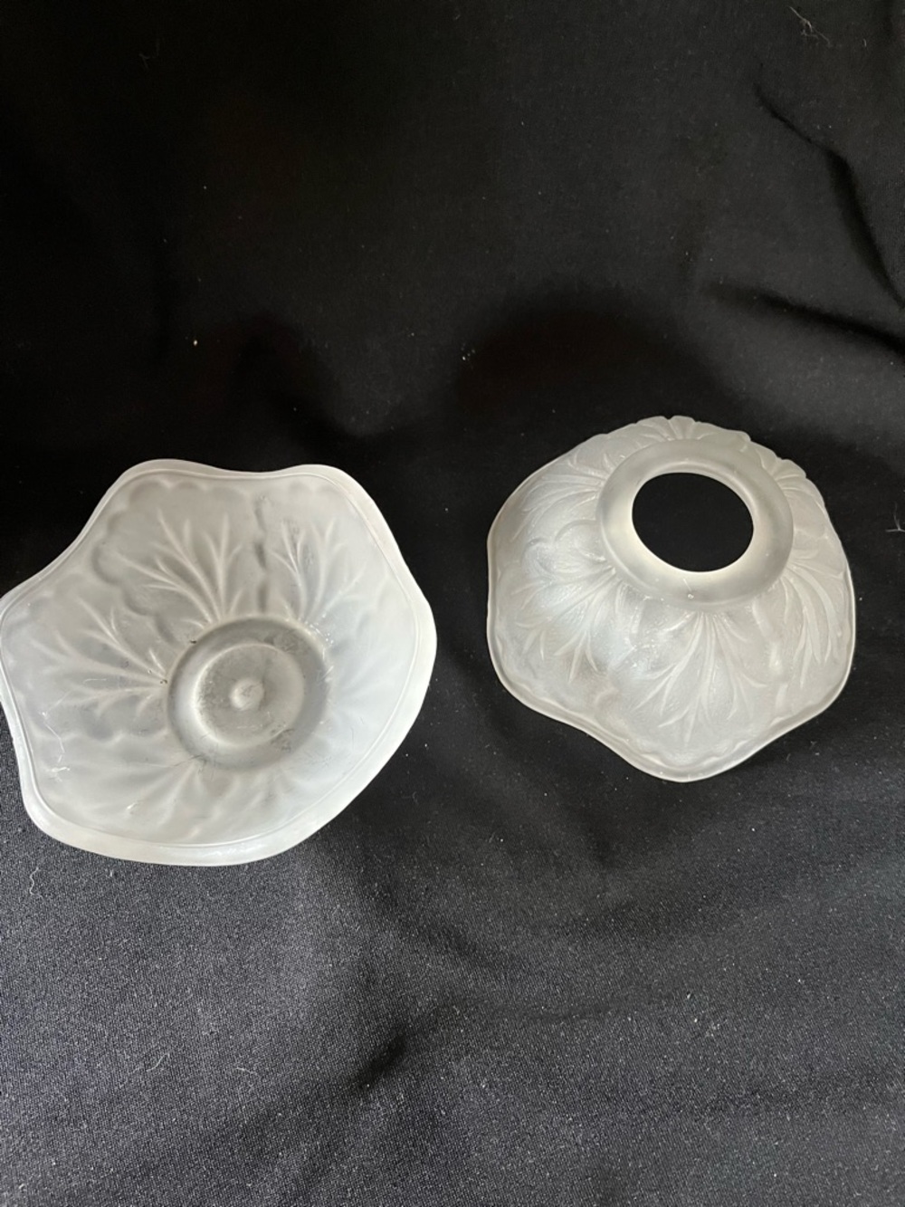 Frosted Glass Indiana Canbage Fairy Lamp Vintage.  Frosted White - Picture 5 of 6